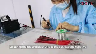 How to produce smart film from roll into sheet, how to make busbar #smartfilm #pdlc #pdlcfilm