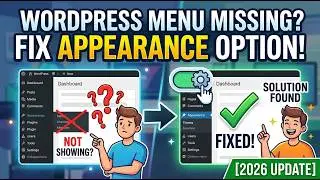 WordPress Menu Option Not Showing? Fix Appearance Menu Missing (2026 Guide)