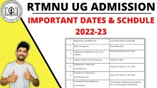 Nagpur University Undergraduate Admissions Process Dates Released | Rtmnu UG Admission 2022