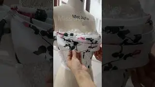 Making a corset floral print chiffon long dress #prom #corset #gown #fashion #bridal #sewing