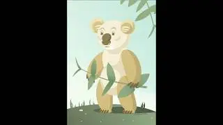 Тренировка - вектор - персонаж коала