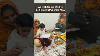 New School Journey with an Old Tradition🙏 #firstdayofschool  #parenting #baby #om #blessings #school