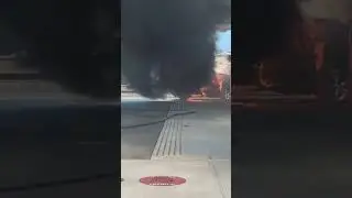 Salem New Hampshire car fire at Nouria gas station ￼  #fire #gasstation #carfire #carfiregasstation