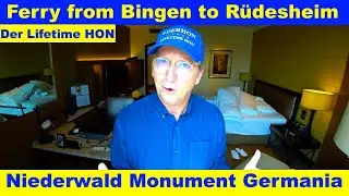 Ferry from Bingen to R&uuml;desheim (Niederwald Monument Germania) Full Travel Report #r&uuml;desheim