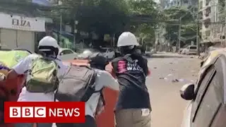 Defiant Myanmar anti-coup protesters return a day after 38 are killed - BBC News