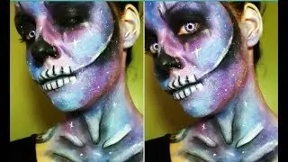 Halloween Series 2017: Galaxy Skull Makeup / Face Paint Tutorial