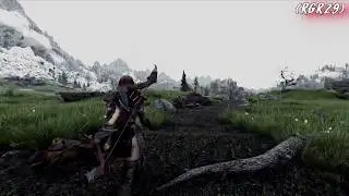Skyrim 4k Gameplay - Real HD RGR ENB Weather showcase (Overcast Rain 3 of 3)