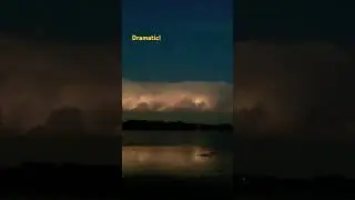 Lightning behind the clouds! #nature #dramatic #lightning #lakelife #lake #reflection #dusk #drama