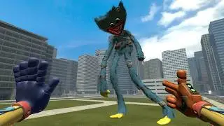 GIANT HUGGY WUGGY  FROM POPPY PLAYTIME TRIO ATTACKS THE CITY! 😱 INSANE BATTLE | GARRY&rsquo;S MOD