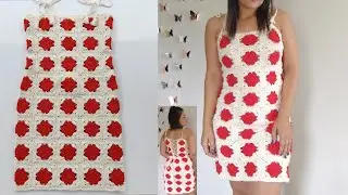 Vestido de Croch&ecirc; em Square super f&aacute;cil
