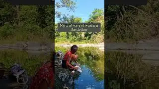 Natural ways of washing the clothes in the province 😯 / countryside Pilipinas #rural #buhayprobinsya