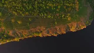 lake and forest drone flight / content creator / creative commons / free video / free copyright