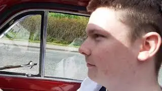 Young lads first Drive of a fiat 500L 1971