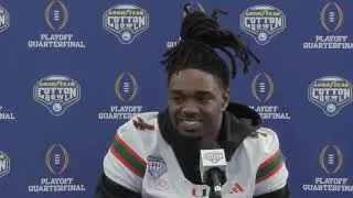 Miami Hurricanes RB Mark Fletcher at Cotton Bowl Media Day Dec. 29