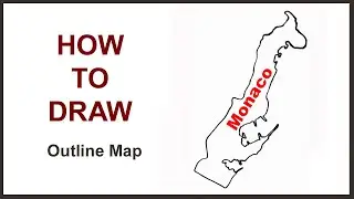 Monaco: Outline map || How to draw Monaco map