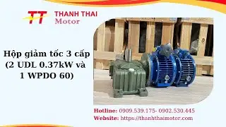 Hộp giảm tốc 3 cấp (2 UDL 0.37kW v&agrave; 1 WPDO 60) - Th&agrave;nh Th&aacute;i Motor