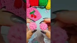 How to Crochet Small Round Cherries: The Cherry Bow Technique #crochet