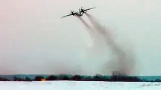 Just came off - immediately u-turn. AN-32 at Zhukovsky airport 