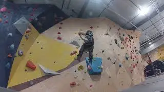 pink(v7?) slab climb