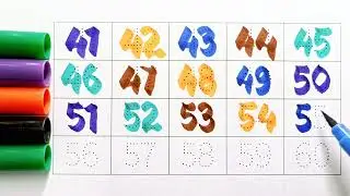 Counting Numbers 1 To 100 | 41 To 60 Number Tracing For Kids | 123 Numbers By Eager Kids