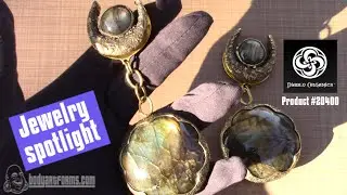 Bodyartforms: Jewelry Spotlight- Diablo Organics Distressed Brass Saddle Weights with Labradorite