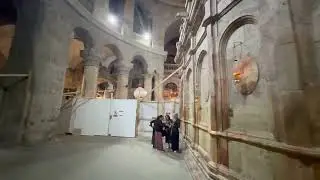 Biserica Sfântului Mormânt sau Biserica Învierii Domnului din Ierusalim - filmări de zi și de noapte