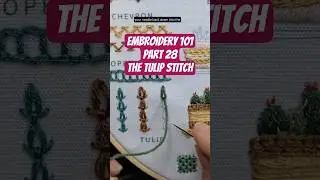 Тюльпановый стежок: руководство по вышивке для начинающих #handembroidery