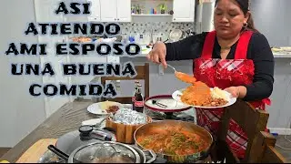 Así Salio mi comida de sabroso y así la bamos adisfrutar con mi esposo