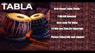 Drut Ektaal Tabla Theka  Tabla Loops Scale  F  240 BPM  For Riyaz 24 Min nonstop no copyright