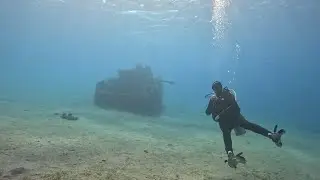 Diving the tank in Aqaba, Jordan.
