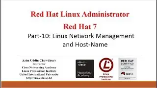 Red Hat Linux Administration-RHEL 7_Part-10: Linux Network Management