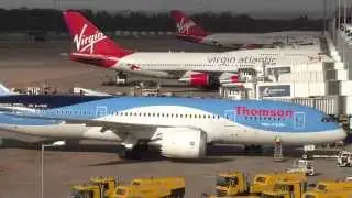 787 Timelapse Thomson Virgin Atlantic 747 G-TUIE Manchester Terminal 2