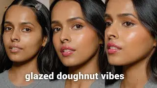 Glazed skin makeup look - inspired by Hailey Bieber