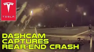 Tesla Dashcam Captures Rear-End Crash That Makes Honda Flip Over