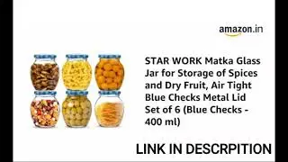 Star Work Glass Jar with Lid Air Tight Container Set (400 ml, Set of 6) | KITCHEN ORGANIZATION TIP-1