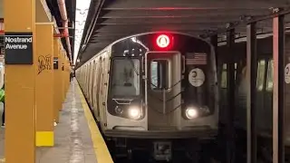 (A) Exp & (C) Lcl Train Action at Nostrand Avenue