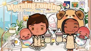 Утренняя рутина с новорожденными близнецами☀️✨️🌷👶|Miga World|