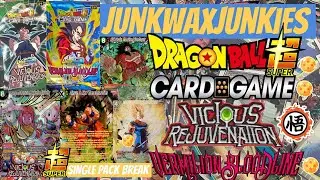 Dragon Ball Super Vicious Rejuvenation & Vermilion Bloodline Pack break SPR Rare card Hunt