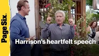 Watch Harrison Ford give a heartfelt speech to the cast and crew of 'Shrinking'