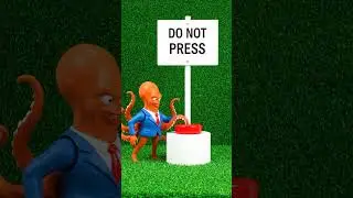 Dont touch #red #bot&oacute;n #button #press #octopus