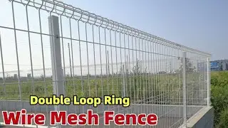 Wholesale Welded Double Ring Wire Mesh Fence Panels With Roll Top Factory Price #chinafactory