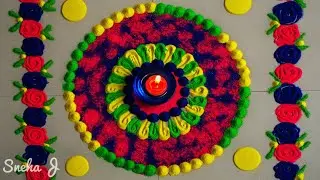 Quick and easy rangoli design |