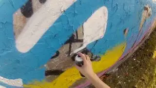 MY BIGGEST GRAFFITI PIECE EVER! (GoPro)