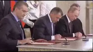 ЗАЯВЛЯЕТ  ПУТИН:Исторический договор подписан. Крым вернулся домой