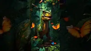 Roaring Through Time 😱| Dinosaur in the Jungle Adventure #funrind #monster #shorts #short #animals