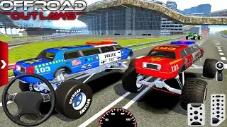 Offroad Outlaws FHD Gameplay-Police Monster Limo Sedan Jump Driving Simulator #1-Offroad Outlaws.