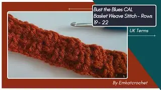 Bust the Blues CAL - Wk 1 Basket Weave Stitch