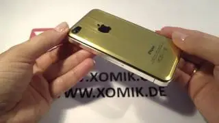 iPhone 4 iPhone 4S aluminium gold back cover beveled