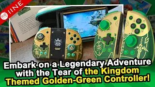 Embark on a Legendary Adventure with the Tear of the Kingdom Themed Golden-Green Controller!