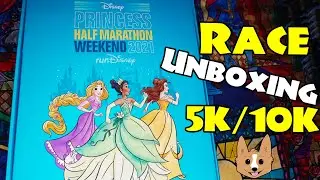 runDisney Princess Half-Marathon Weekend 2021 - 5k and 10k Medals and Shirts Unboxing - The FANily